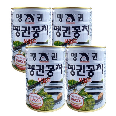 펭귄꽁치 - 펭귄 꽁치보일드 통조림, 400g, 12개