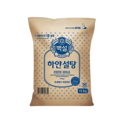 백설 흰 백 하얀설탕 15kg x 1개