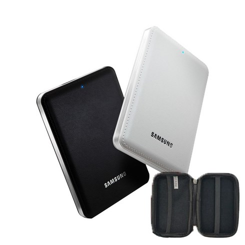 2023년 가성비 최고 삼성외장하드 - 삼성전자 대용량 외장하드 1테라 2테라 4테라 휴대용 USB3.0 포터블 1TB 2TB 4TB + 전용파우치, 블랙
