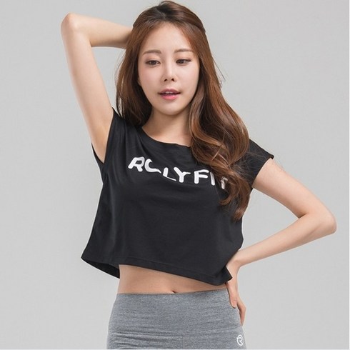 롤리핏 요가 필라테스 상의 메쉬크롭탑