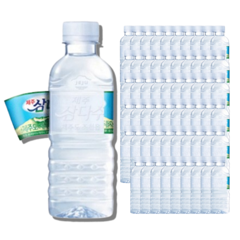 삼다수330ml - 한라산물 작은생수 삼다수 무라벨 330미리 안전한물배달, 60개, 330ml