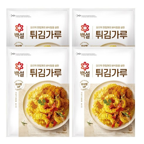 백설 튀김가루, 1kg, 4개