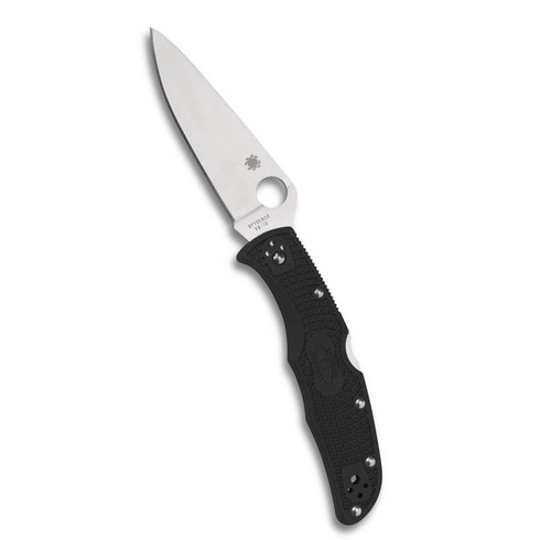 스파이더코(Spyderco) 엔듀라 4 풀 플랫 블레이드 블랙 직날 C10FPBK