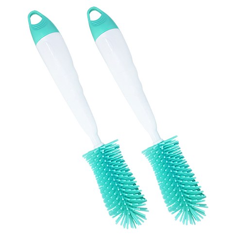 아가프라 실리콘 텀블러 세척솔 2개 / 젖병솔 젖꼭지솔 호환가능, 1개, 민트+민트