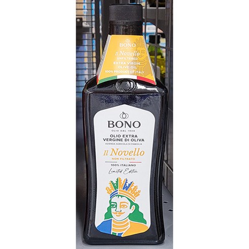 보놀리오 노벨로 논필터 엑스트라버진 올리브오일 블랙, 1개, 500ml