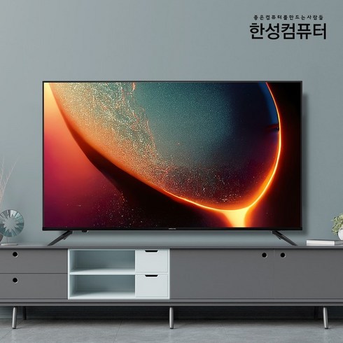 한성컴퓨터 ELEX TV9550 UHD HDR 구글 안드로이드 11 스마트 TV, 단품