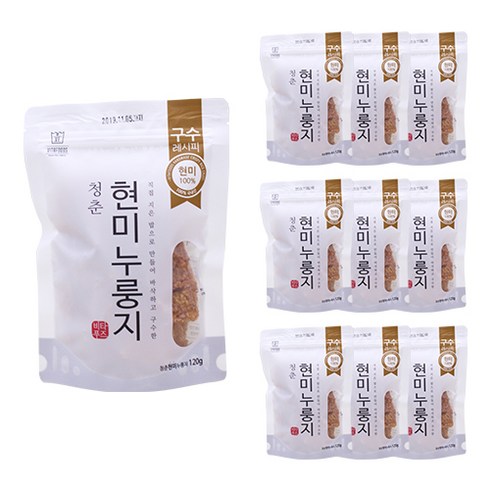 청춘현미누룽지, 120g, 10개