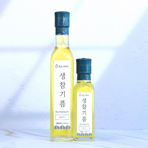 국산 생참기름 냉압착 260ml 바른곡식, 1개