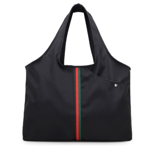 방수기저귀가방 - 대용량 방수 숄더 기저귀 가방, 블랙레드그린