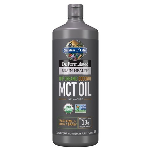 mct분유 - 가든오브라이프 브레인 헬스 코코넛 MCT 오일 언플레이버드, 1개, 946ml