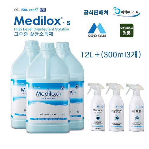 메디록스s (4L+300ml분무기) 3set 살균소독제, 1개