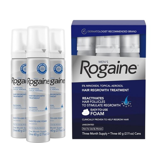 로게인 ROGAINE 남성 탈모 개선 전문케어 탈모영양제 폼 -로켓해외직구, 로켓직구