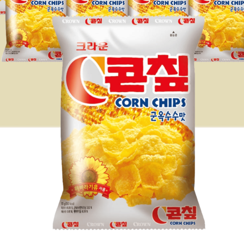 크라운 콘칩 70g 10개 옥수수과자, 오리지널