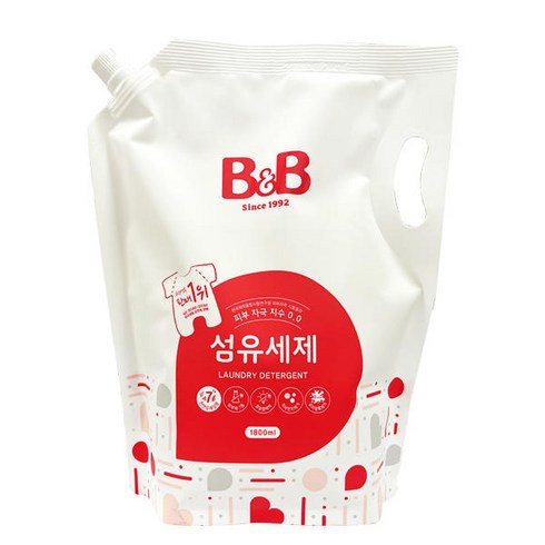 비앤비 섬유세제 리필형 1800ml x3개, 02.비앤비 유연제(베르가못) 리필 1800ml x3개