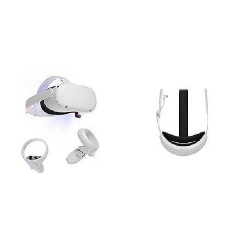 메타 퀘스트 2 고급 올인원 VR 가상 현실 헤드셋 오큘러스 Meta Quest, 128GB, Power Bundle
