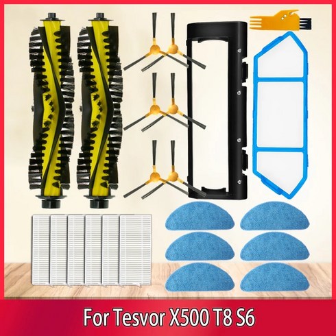 메인 브러시 Hepa 필터 걸레 Neatsvor X500 X520 X600 Pro Tesvor X500 T8 S6 Ikhos Create NetBot S15 진공 청소기 부품 예비, 16.013