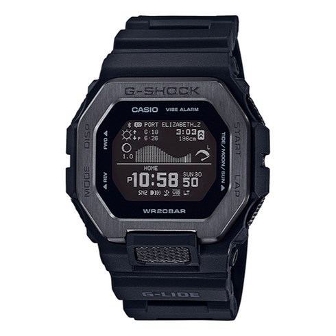 지샥스마트워치 - [G-SHOCK] 지샥 GBX-100NS-1 G 라이드 시리즈 스퀘어 올블랙