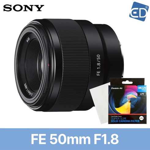 소니50mm1.4 - [소니 정품] 렌즈 FE 50mm F1.8 (후드포함)+MC UV필터+포켓융 단렌즈 /ED, SEL50F18F