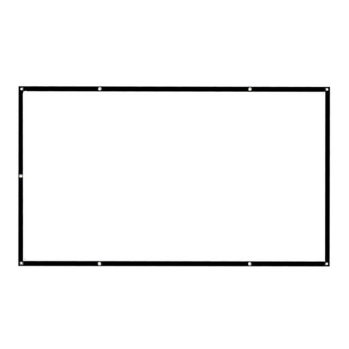 야외 실내 프로젝터 스크린 접이식 휴대용 영화 0인치(/4:3) 홈 시어터 캠핑 및 레크리에이션용, 60 (133x75cm) 16:9, 화이트, 유리 섬유