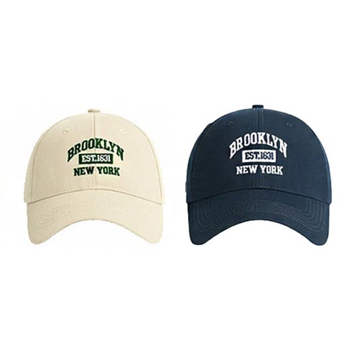 남녀공용 브루클린 볼캡 야구 모자 1+1