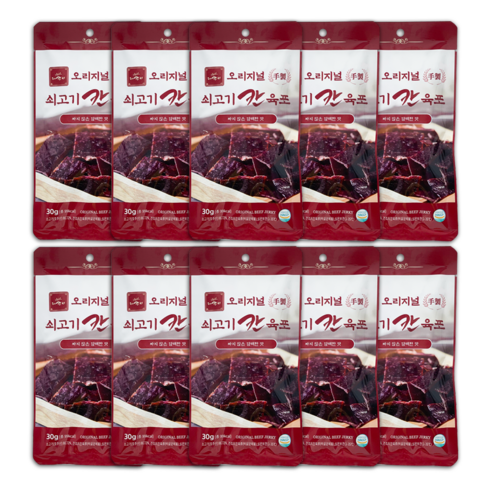 통통육포 - [칸육포] 오리지널 촉촉통통 수제 쇠고기육포 30g x 10팩, 1개