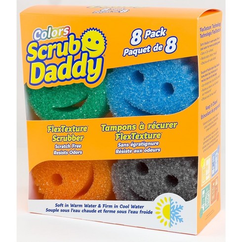 scrub daddy 스크럽 대디 스펀지 variety pack 8ct, 1개, 혼합색상