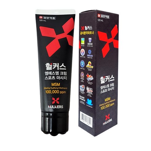 일양약품 헐커스MSM크림 관절근육 워밍업 마사지, 1개입, 1개, 120ml