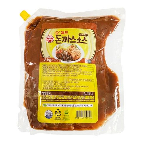 오뚜기 오쉐프 돈까스 소스, 2kg, 4개