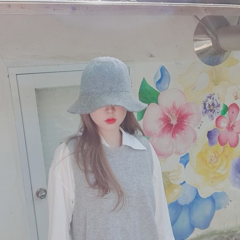 느와드코코 80% 울니트 가을 겨울 와이어쉐입 버킷햇 방한모자