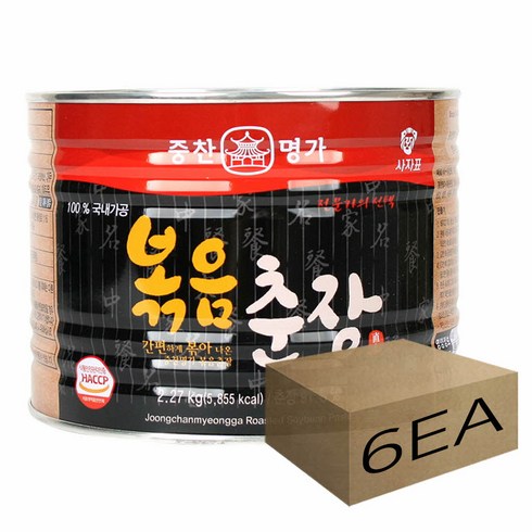 사자표볶음춘장 - 1박스) 중찬명가 사자표 볶음춘장 2.27kg x 6개입, 6개