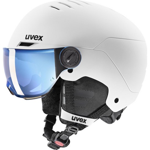 Uvex 로켓 주니어 바이저 스키 헬멧 화이트 51-55cm