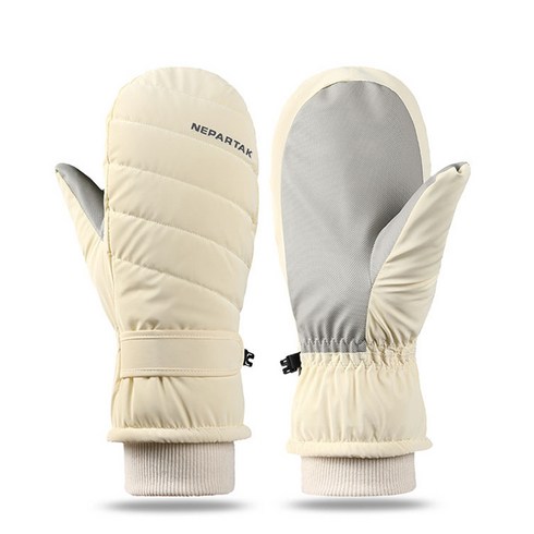 2023년 가성비 최고 스키벙어리장갑여성 - SGAKIC 겨울 여성 스키 벙어리장갑 소프트 스노우보드장갑, 베이지