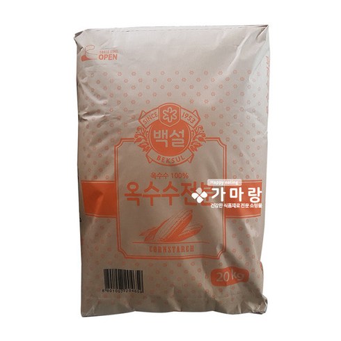 CJ 제일제당 백설 옥수수전분 20kg NON-GMO N-GMO 업소용 대용량, 1개