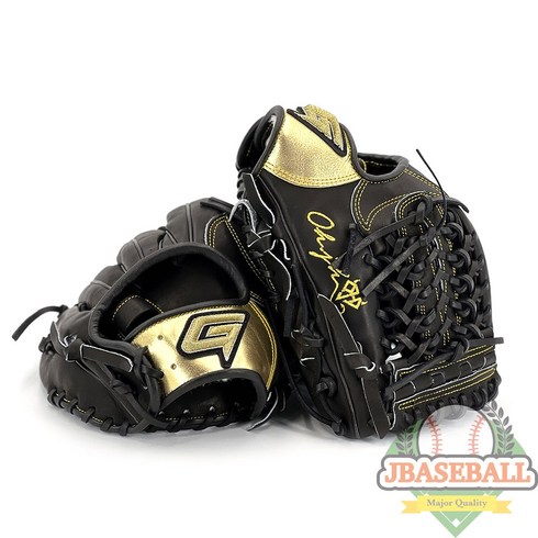 골드볼파크 GOLD 내야수글러브 오지환 로얄 블랙골드, 자수모델, 단품