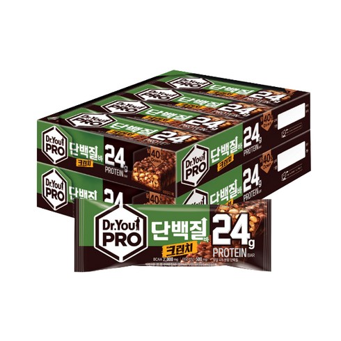 오리온 닥터유 프로 단백질바 크런치, 560g, 2개