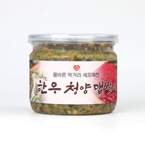 한우맵짤이 - 셰프애찬 수제 청양 한우 맵짤이 다대기 땡초장, 1개, 250g