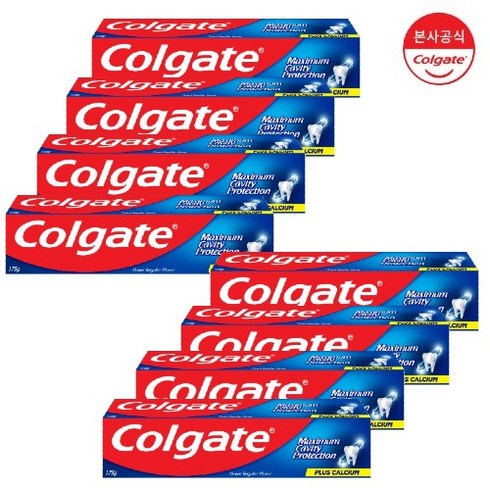 colgate치약 - 콜게이트 그레이트 레귤러 플레이버 치약, 175g, 8개