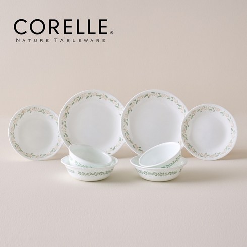 2024년 가성비 최고 코렐 라벤더리스 - [MH공식] CORELLE 코렐 라벤더리스 2인 8P 공기 대접 접시 혼수 홈세트