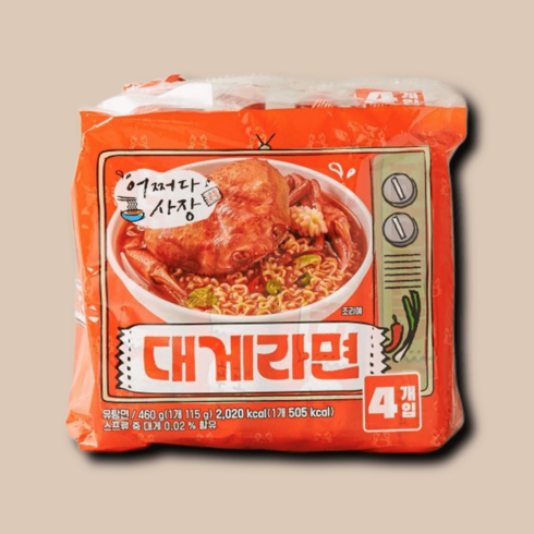 어쩌다 사장 대게라면 115g x 4봉지, 4개