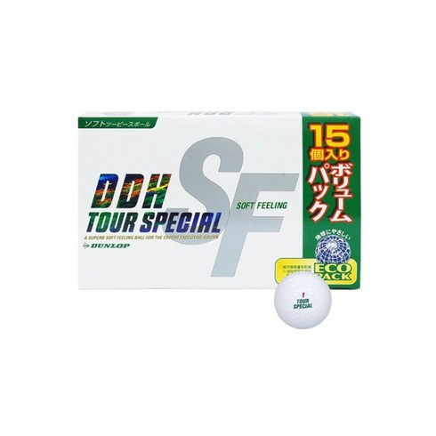 던롭 골프공 (2피스) DDH SF TOUR SPECIAL, 던롭 DDH SF, 15개입, 1개