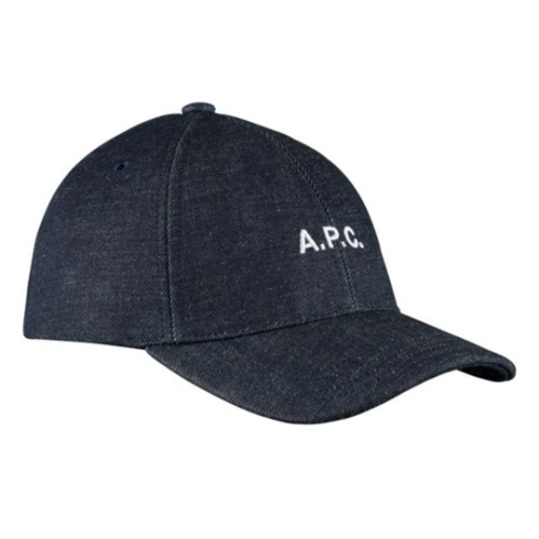 아페쎄 아페쎄 APC 데님 로고 볼캡 모자 IAI INDIGO