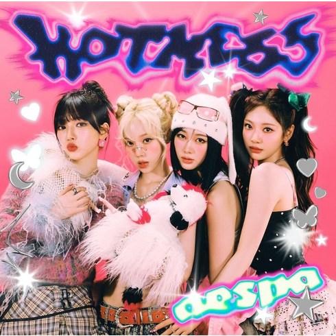 핫메스앨범 - 에스파 일본 데뷔 앨범 CD+포스터+포토카드+스티커 Hot Mess 핫메스 포스터 ver