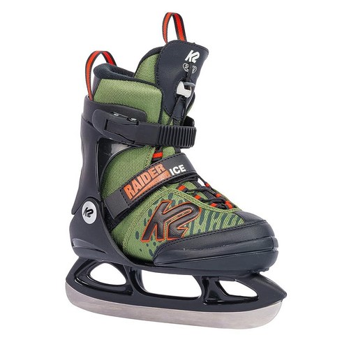 K2 Raider Ice Boys 조절 가능한 아이스 스케이트 - 그린 오렌지 / 4-8