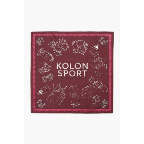 코오롱반다나 - 매장정품 코오롱스포츠 KOLON SPORT 남녀공용 크레용 반다나 QEAAX23110WIN 1387996, 와인 XXX