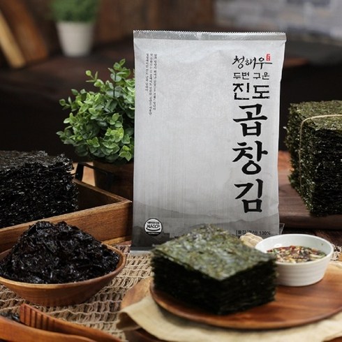 청해우 두번구운진도 무조미곱창김 25g 16개, 25g × 16개