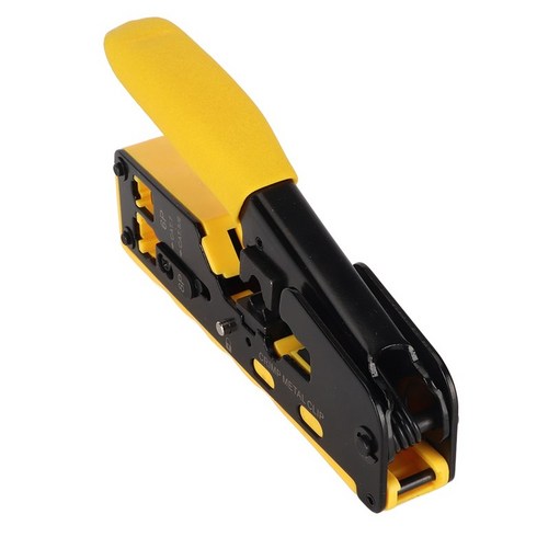 CAT5e 6e 7e호완이더넷 압착 도구 미끄럼 방지 질감 안전 잠금 장치 간편한 RJ45 모드 조정 가능, 한개옵션0