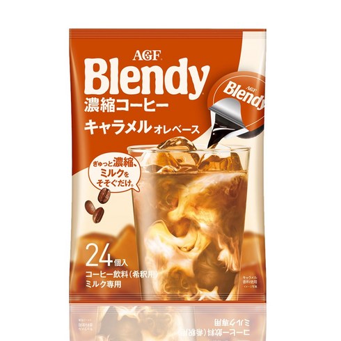 AGF LATTE base 포션커피 무가당 저당 카라멜오레 3종 대용량 24개입, 3개, 카라멜오레 대용량 24개입