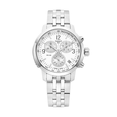 티쏘 PRC200 크로노 남자 메탈 손목시계 T114.417.11.037.00