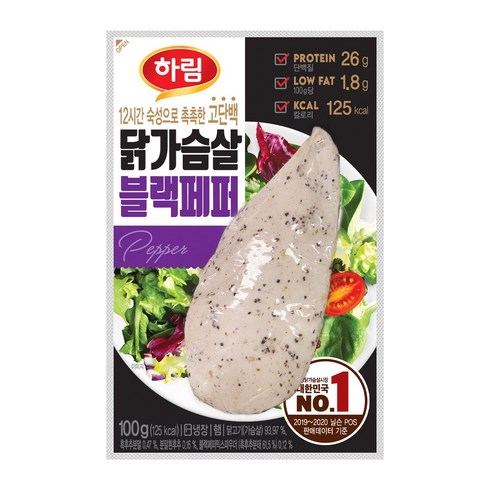 블랙페퍼닭가슴살 - [퀴클리몰] 하림 닭가슴살 블랙페퍼, 100g, 30개