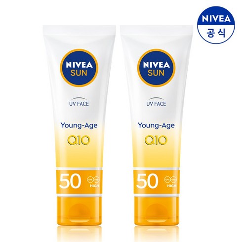 니베아 선 페이스 영 에이지 크림 SPF 50+PA+++ 50ml X 2, 2개